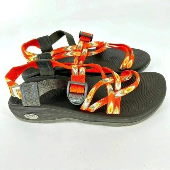 Chaco Shoes - Chaco Z no toe loop Coral Black Adjustable sport sandals